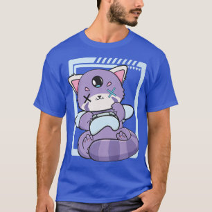 Camiseta Harajuku Red Panda Jogos Decora Fairy Kei Anime N