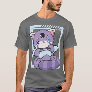Camiseta Harajuku Red Panda Jogos Decora Fairy Kei Anime N