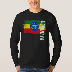 Camiseta Haramaya Etiópia Bandeira Para Homens Etíopes Ki