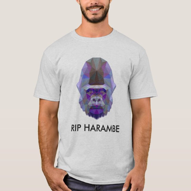 Camiseta harambe do rasgo (Frente)