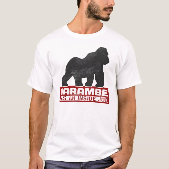 Camiseta Harambe era um gorila 2016 do trabalho interno (Frente)