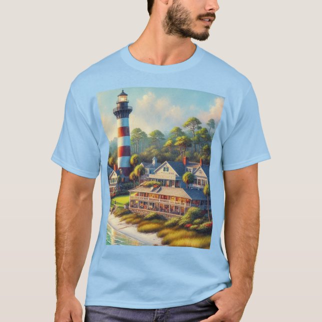 Camiseta Harbor Town Lighthouse Carolina do Sul (Frente)