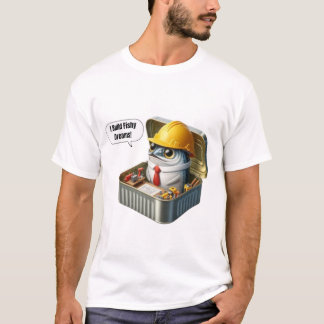 Camiseta Hard Hat Sardine Engineer Tiny Workshop Art