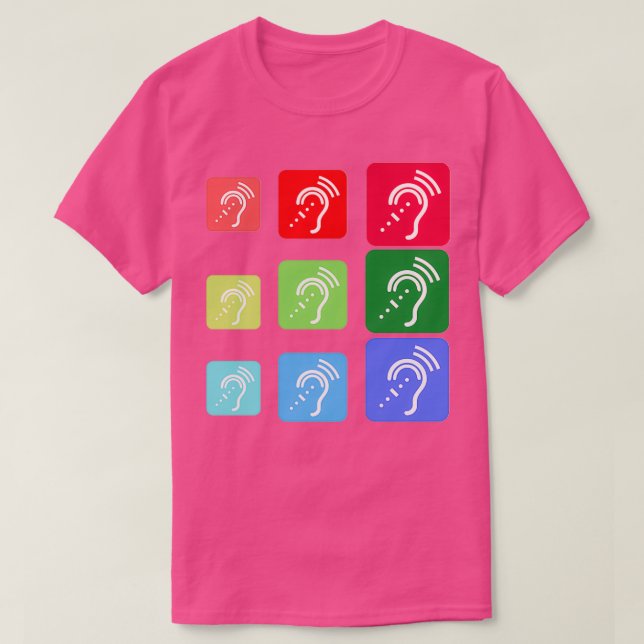 CAMISETA HARD OF HEARING COLORFUL (Frente do Design)