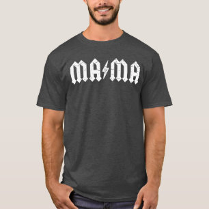 Camiseta Hard Rock Mom Mama Lightning Bolt retrô engraçado