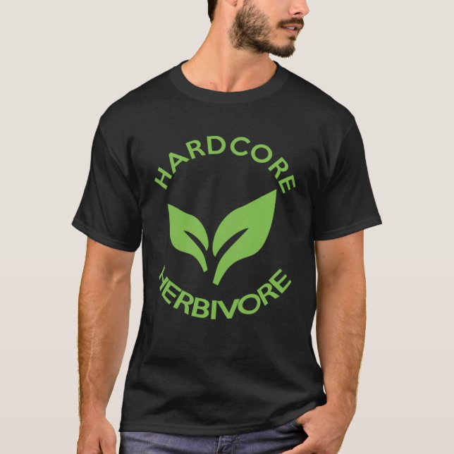 Camiseta Hardcore Herbivore  Vegans for Vegetarians (Frente)