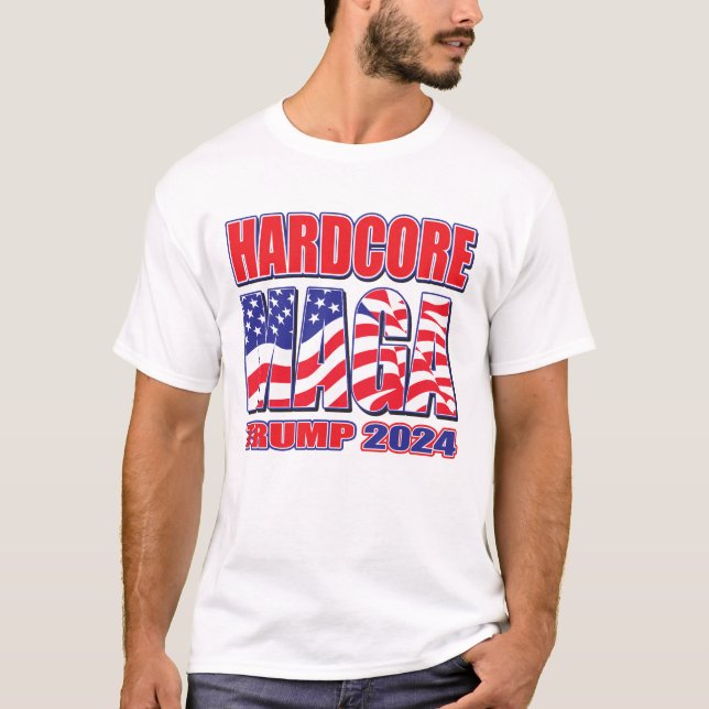 Camiseta Hardcore Maga Trump 2024 (Frente)