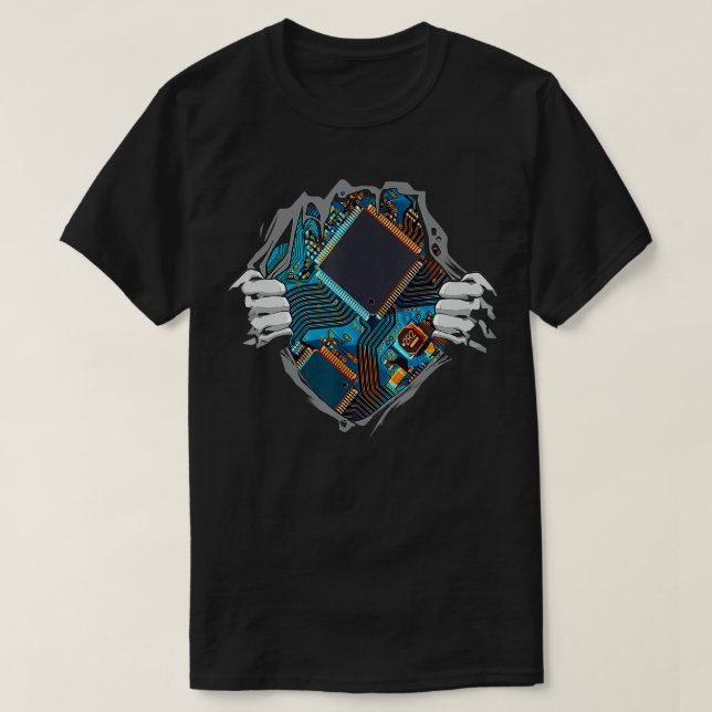 Camiseta Hardware do Engenheiro do computador eng Circuito  (Frente do Design)