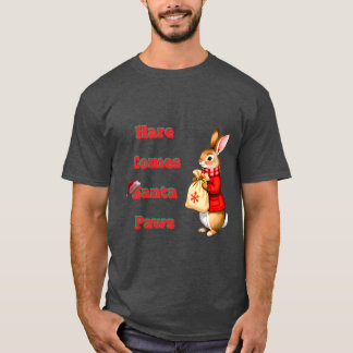 Camiseta Hare Comes Santa Paws T-Shirt
