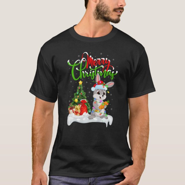 Camiseta Hare  Xmas Decorations Santa Hare Christmas (Frente)
