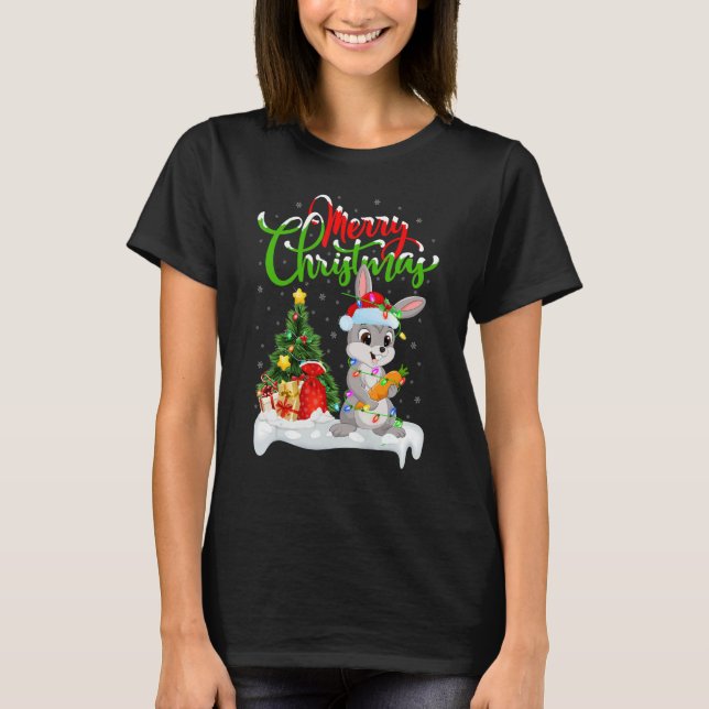 Camiseta Hare   Xmas Decorations Santa Hare Christmas (Frente)