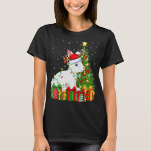 Camiseta Hare Xmas Holiday Papais noeis Hare Árvore de Nata