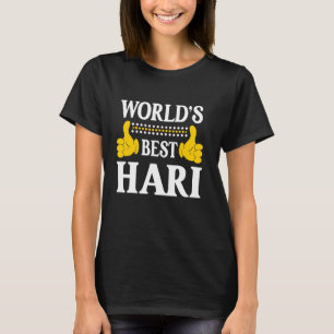 Camiseta Hari Personal Name Funny First Name World's Best H