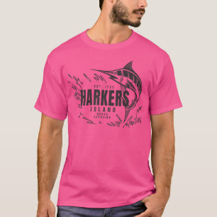 Camiseta Harkers Island, NC Marlin Fisheries Summertime
