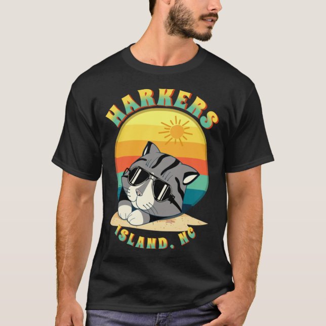Camiseta Harkers Island NC Summertime Vacationing Chillin F (Frente)