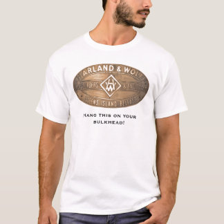 Camiseta Harland & t-shirt da placa do construtor de Wolff