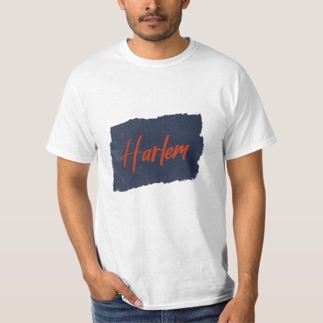 Camiseta Harlem Handwrite Red Typografia T-Shirt (Frente)