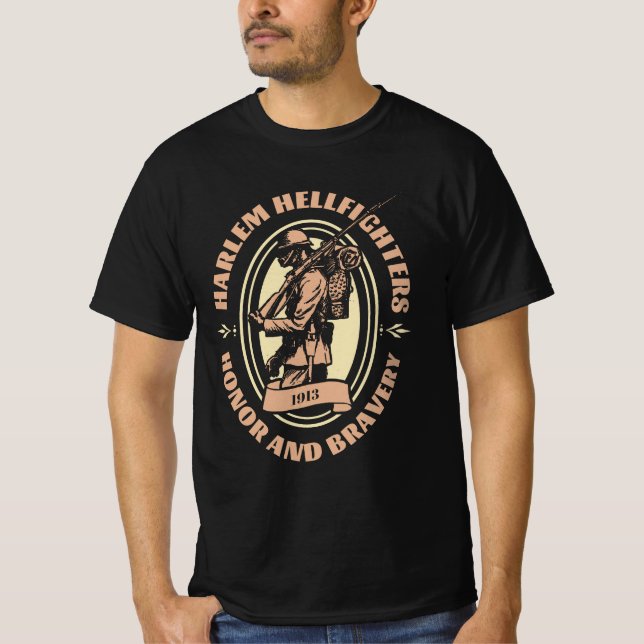 Camiseta Harlem Hellfighters - WW1 Infantry Regiment  (Frente)