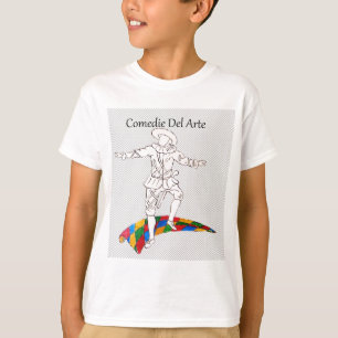 Camiseta harlequin de comédia del arte