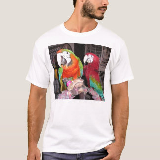 Camiseta Harlequin e escarlate dos Macaws