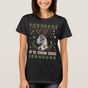 Camiseta Harlequin Great Dane Dog Reindeer Ugly Christmas S