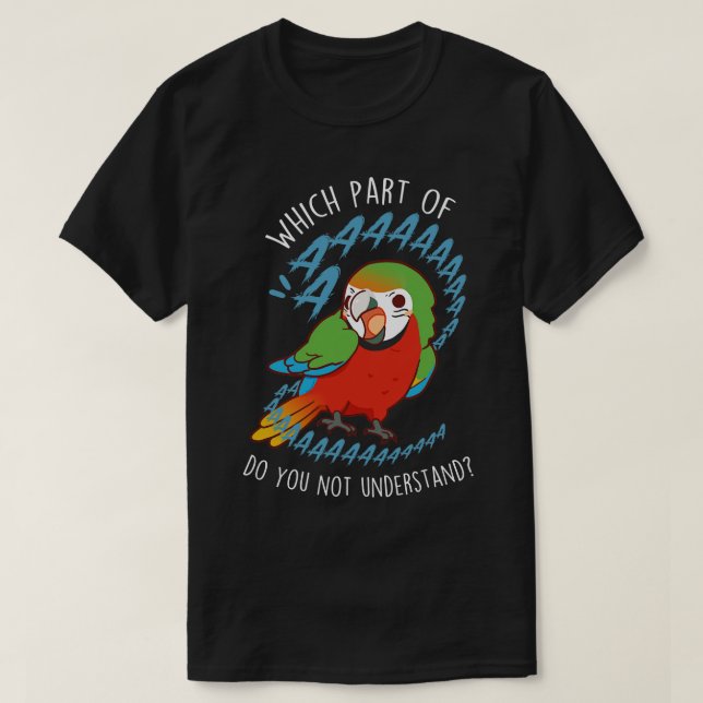 Camiseta Harlequin Macaw Parrot Aaaa (Frente do Design)