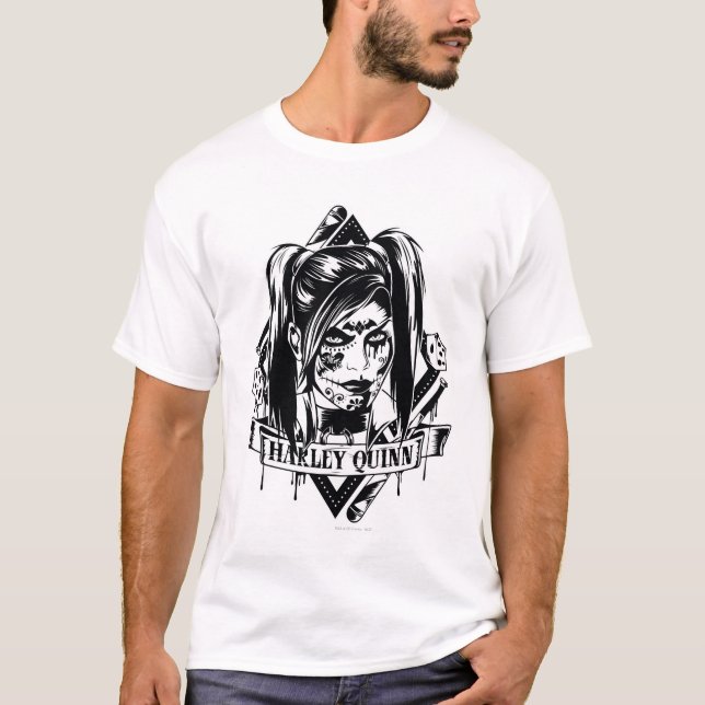 Camiseta Harley Quinn Crachá (Frente)