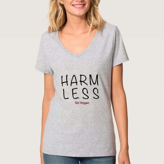 Camiseta Harm Menos - Go Vegan (Frente)