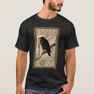 Camiseta Harm None Wiccan Black Unisex Short Sleeve Modern