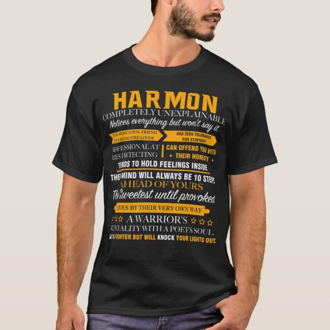 Camiseta HARMON completamente inexplicável (Frente)