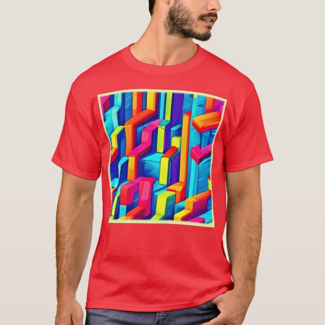 Camiseta Harmonia Abstrata Geométrica (Frente)