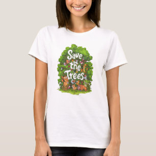 Camiseta Harmonia da Natureza: Salvar as Árvores
