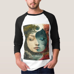 Camiseta Harmonia da Natureza - Yin e Yang Surrealismo