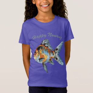 Camiseta Harmonia da Primavera Feliz Nowruz Peixe