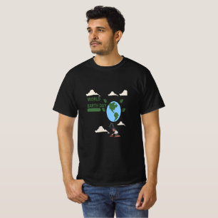 Camiseta Harmonia do Dia da Terra - Ilustração Azul e Verde