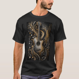Camiseta Harmonia em Fragmentos | Guitarra 3D Micro Mosaico