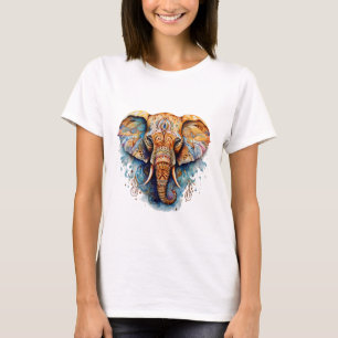 Camiseta Harmonia Espiritual: A Mente Colorida do Elefante