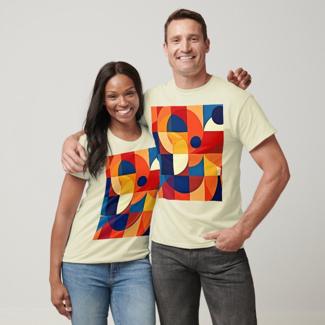 Camiseta Harmonia Geométrica: Design Artístico (Unissex)