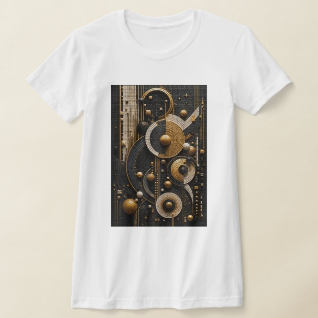 Camiseta Harmonia Geométrica em Mosaico Micro 3D (Postura )