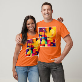 Camiseta Harmonia Geométrica Vibrante