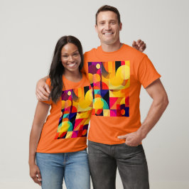 Camiseta Harmonia Geométrica Vibrante