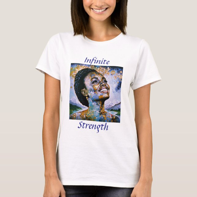 Camiseta "Harmonia no Dourado e no Céu" (Frente)