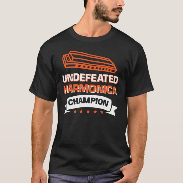Camiseta Harmonica Champion 5 não derrotado (Frente)