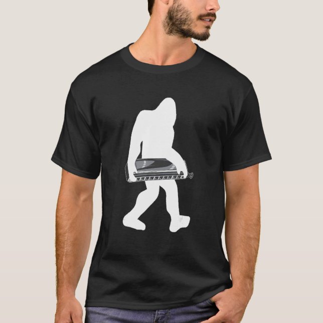 Camiseta Harmonica Gorilla Mouth Organ Player French Harp P (Frente)