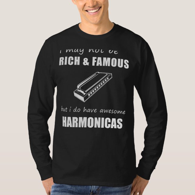 Camiseta Harmonica Hero: Liberar Brilhância Musical com um (Frente)