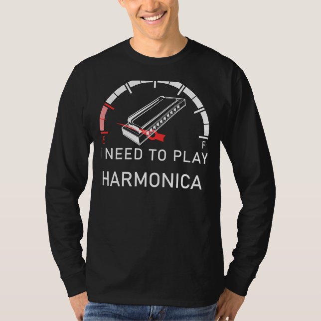Camiseta Harmonica Hilaridade: Vazio Eu Preciso Tocar Harmo (Frente)