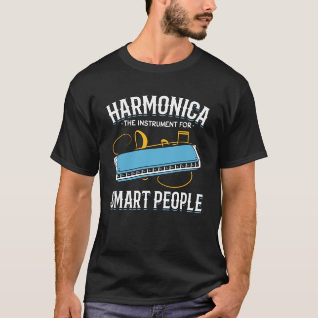 Camiseta Harmonica — Instrumento Para Pessoas Inteligentes (Frente)