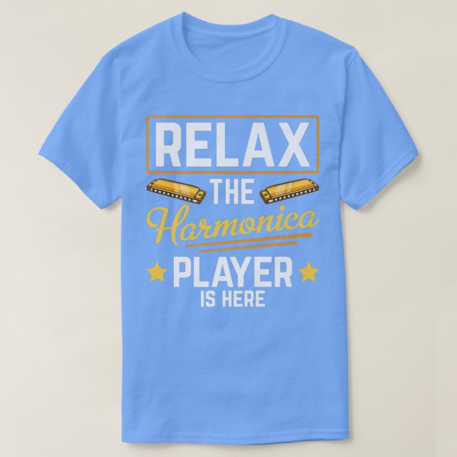 Camiseta Harmonica Player Music Instrumento Orgão Boca Harm (Frente do Design)