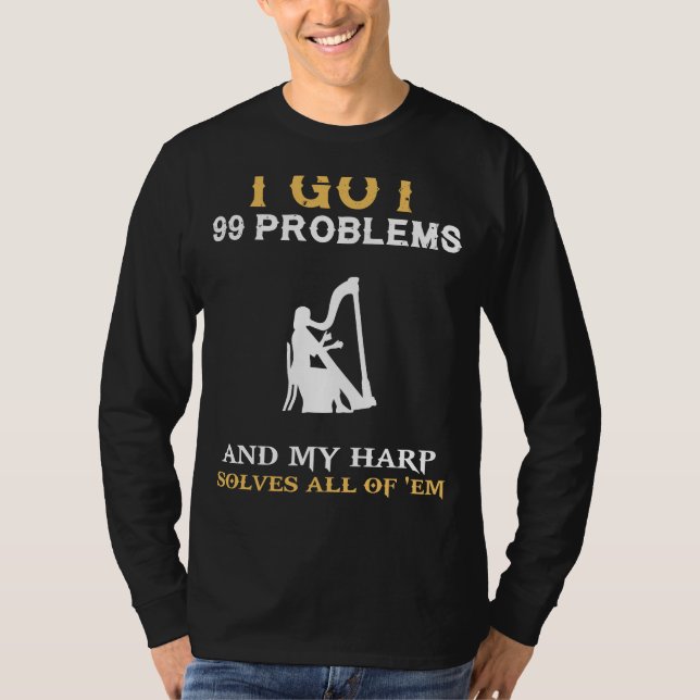 Camiseta Harmonizar com o Humor: 99 problemas Harmonica Ent (Frente)