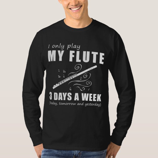 Camiseta Harmonize o humor com suque-o borboleta Flute Te (Frente)
